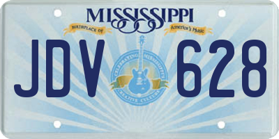 MS license plate JDV628
