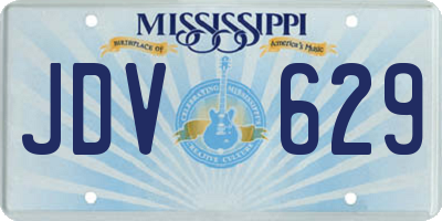 MS license plate JDV629