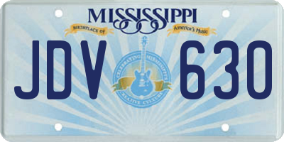 MS license plate JDV630
