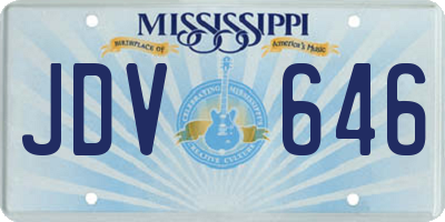 MS license plate JDV646