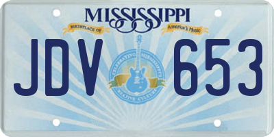 MS license plate JDV653
