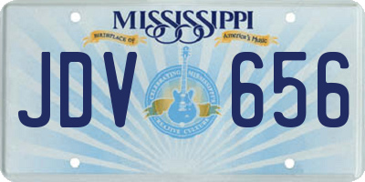 MS license plate JDV656