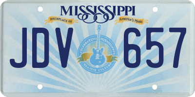 MS license plate JDV657