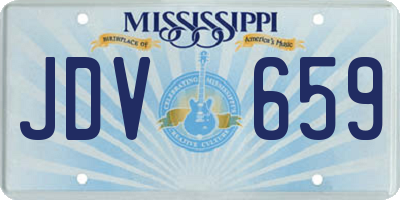 MS license plate JDV659