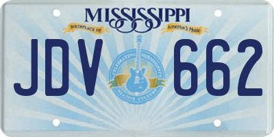 MS license plate JDV662