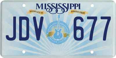MS license plate JDV677