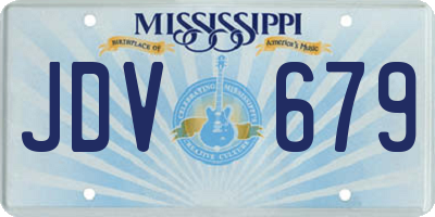 MS license plate JDV679