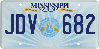 MS license plate JDV682