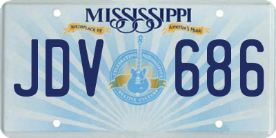 MS license plate JDV686