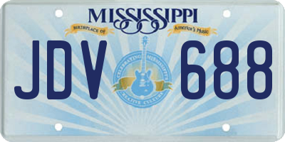 MS license plate JDV688