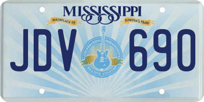 MS license plate JDV690