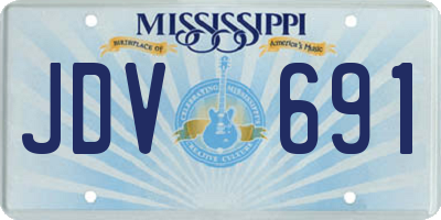 MS license plate JDV691