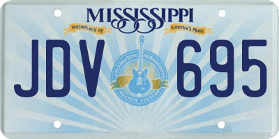 MS license plate JDV695