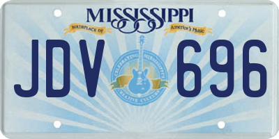 MS license plate JDV696