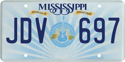 MS license plate JDV697