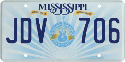 MS license plate JDV706