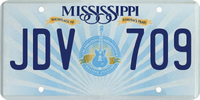 MS license plate JDV709
