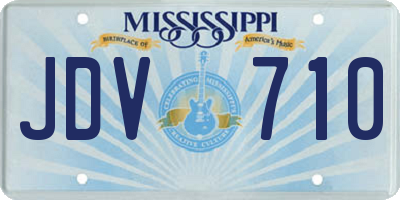 MS license plate JDV710