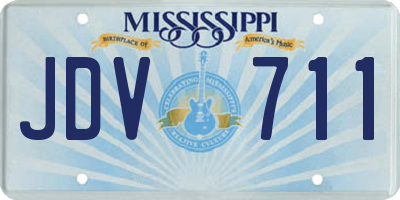 MS license plate JDV711