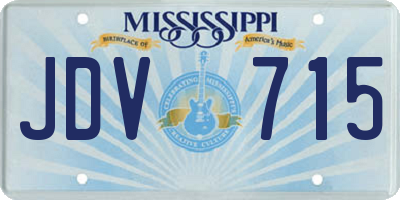 MS license plate JDV715