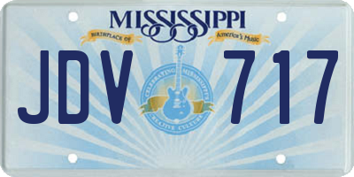MS license plate JDV717