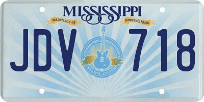 MS license plate JDV718