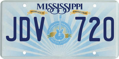 MS license plate JDV720