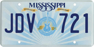 MS license plate JDV721