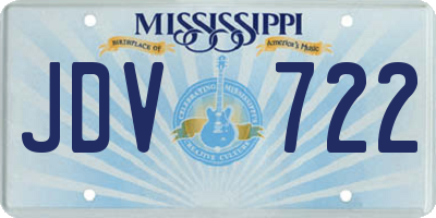 MS license plate JDV722