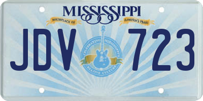 MS license plate JDV723