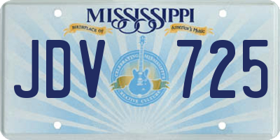 MS license plate JDV725