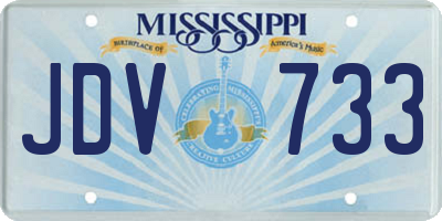 MS license plate JDV733