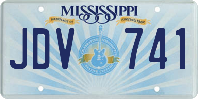 MS license plate JDV741