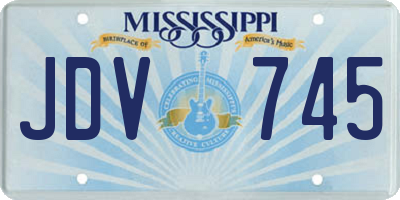 MS license plate JDV745