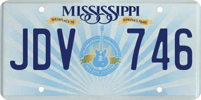 MS license plate JDV746