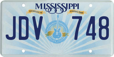 MS license plate JDV748