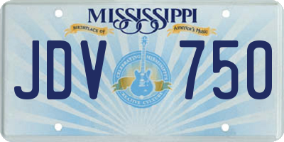 MS license plate JDV750