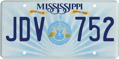 MS license plate JDV752