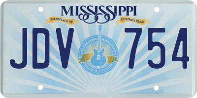 MS license plate JDV754