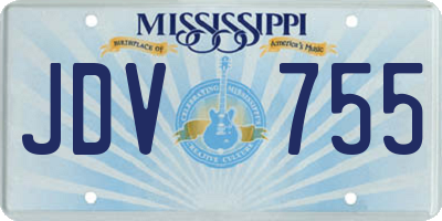MS license plate JDV755