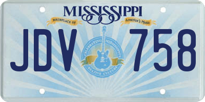 MS license plate JDV758