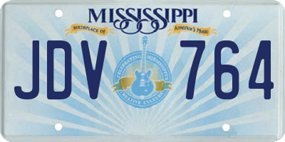 MS license plate JDV764