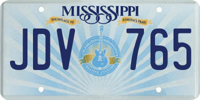 MS license plate JDV765