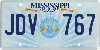 MS license plate JDV767