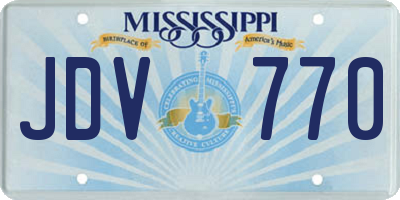 MS license plate JDV770