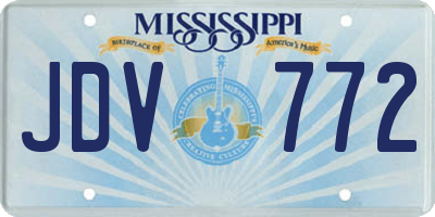 MS license plate JDV772