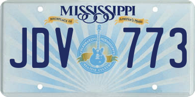 MS license plate JDV773