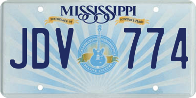 MS license plate JDV774