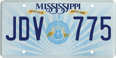 MS license plate JDV775
