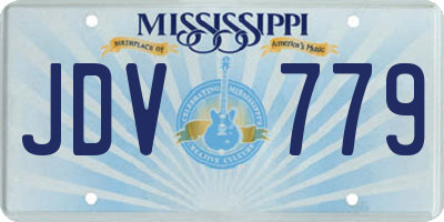 MS license plate JDV779